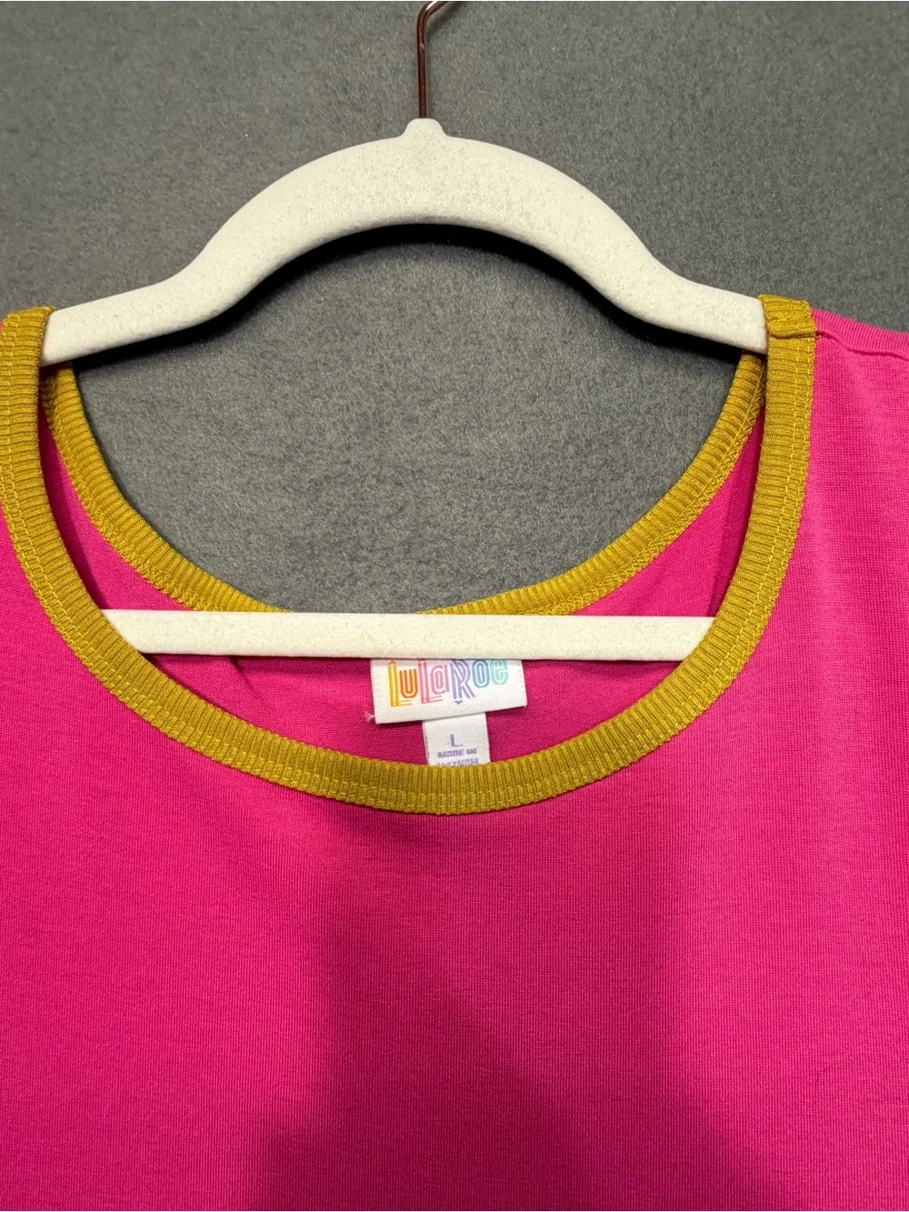 New with tags large Lularoe Pink Carly Dress - Picture 4 of 9
